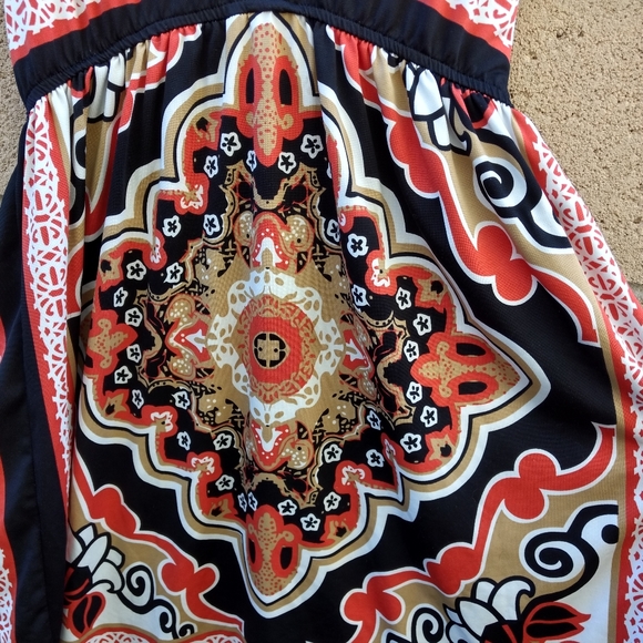 Bailey Blue Patterned Racerback Dress - Picture 7 of 7